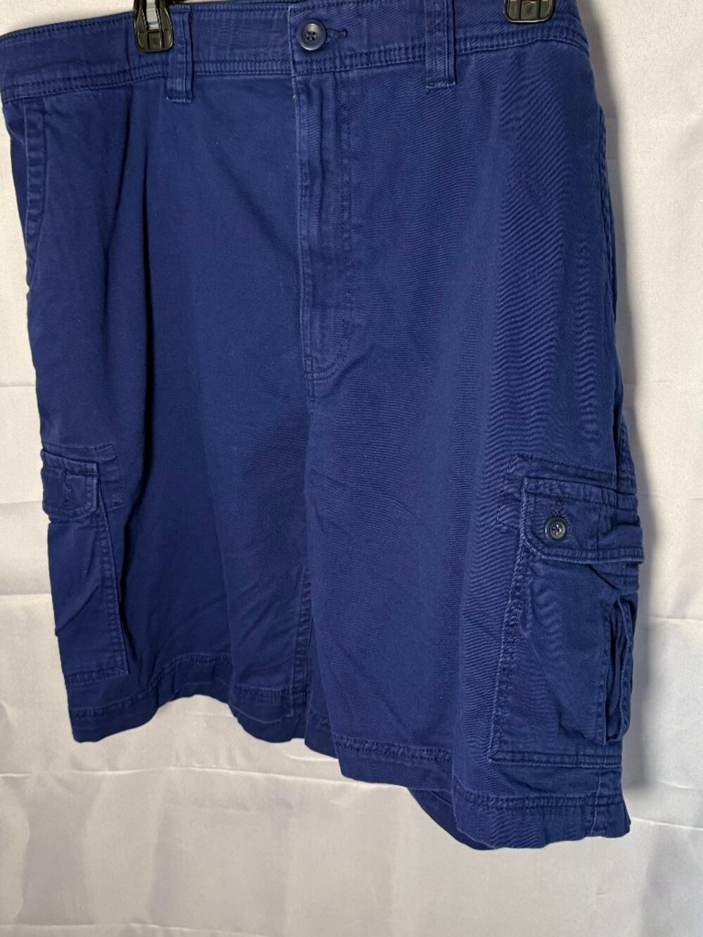 The Foundry Supply Co Men’s 44 Blue Cargo Shorts Comfort Stretch Cotton Blend 10